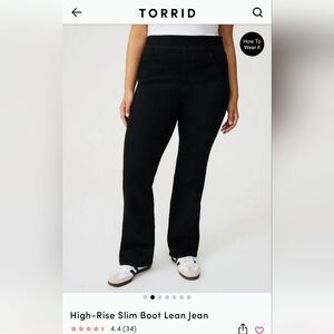 Torrid High-Rise Slim Boot Lean Jean - Black Size 3R